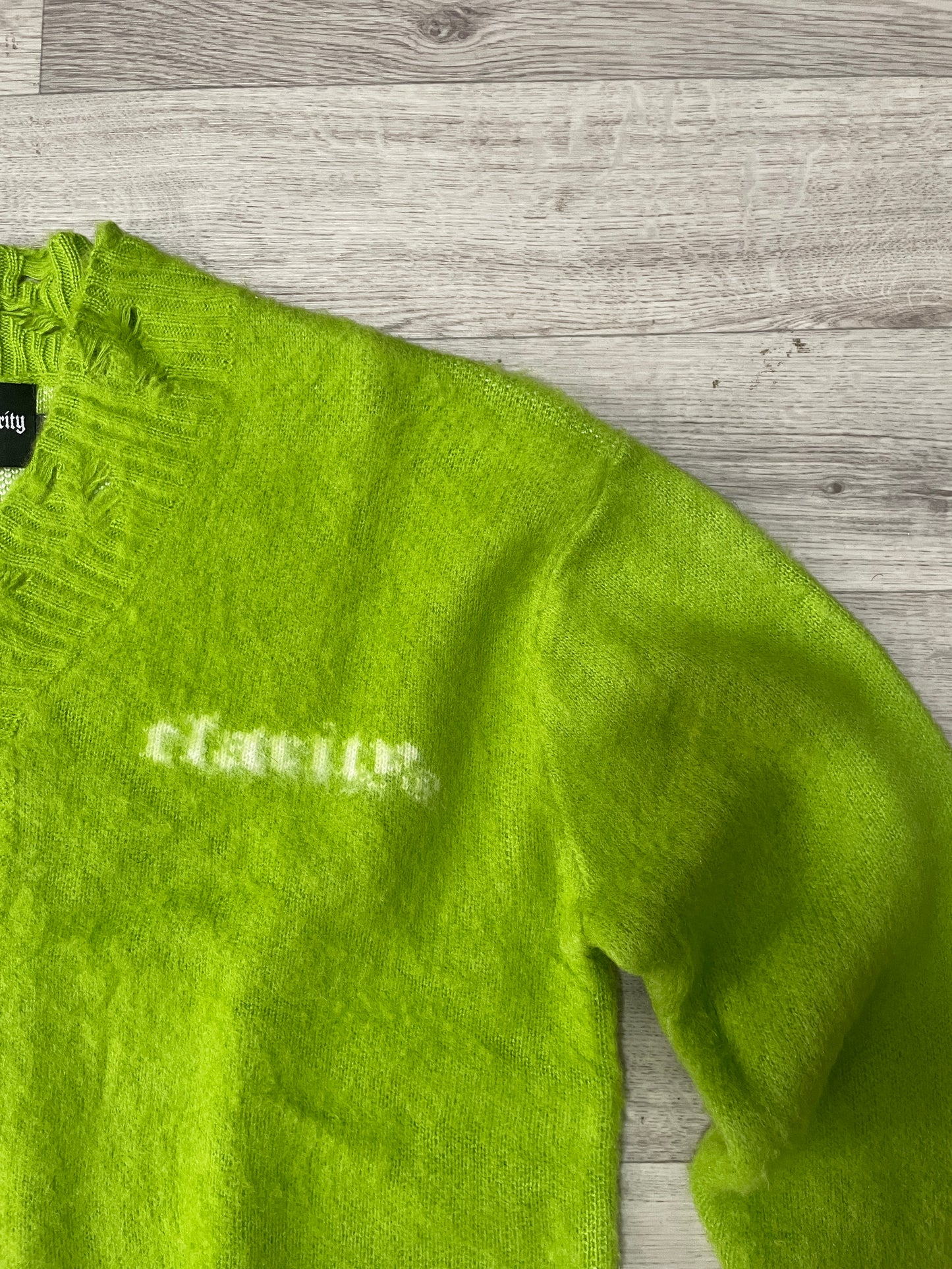 VSN Mohair Cardigan Lime