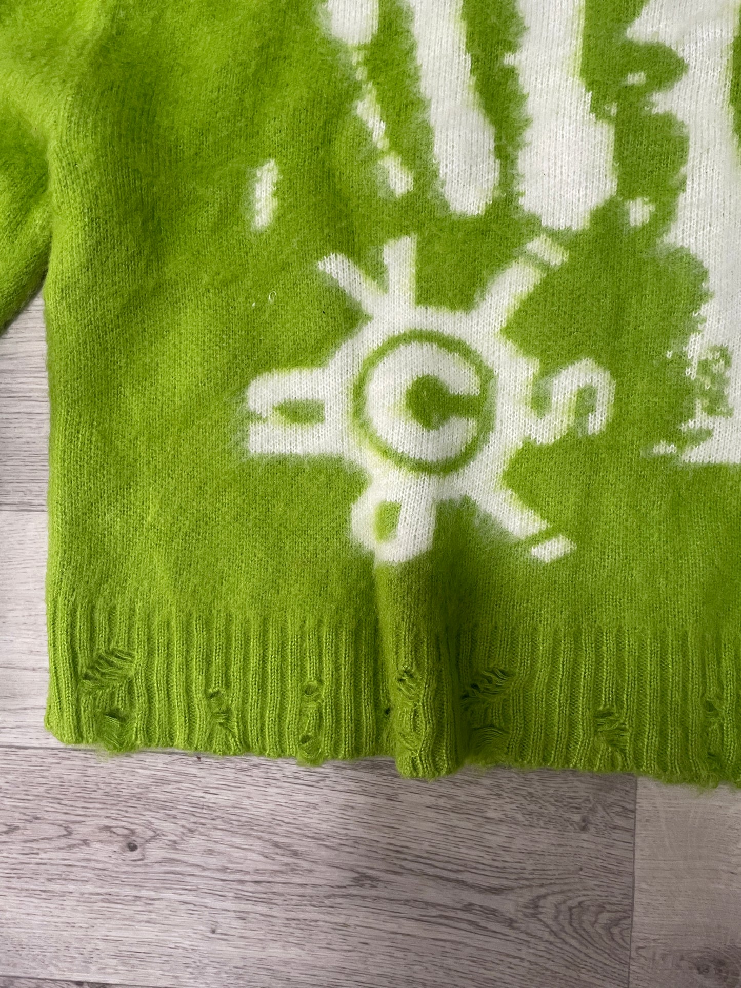 VSN Mohair Cardigan Lime
