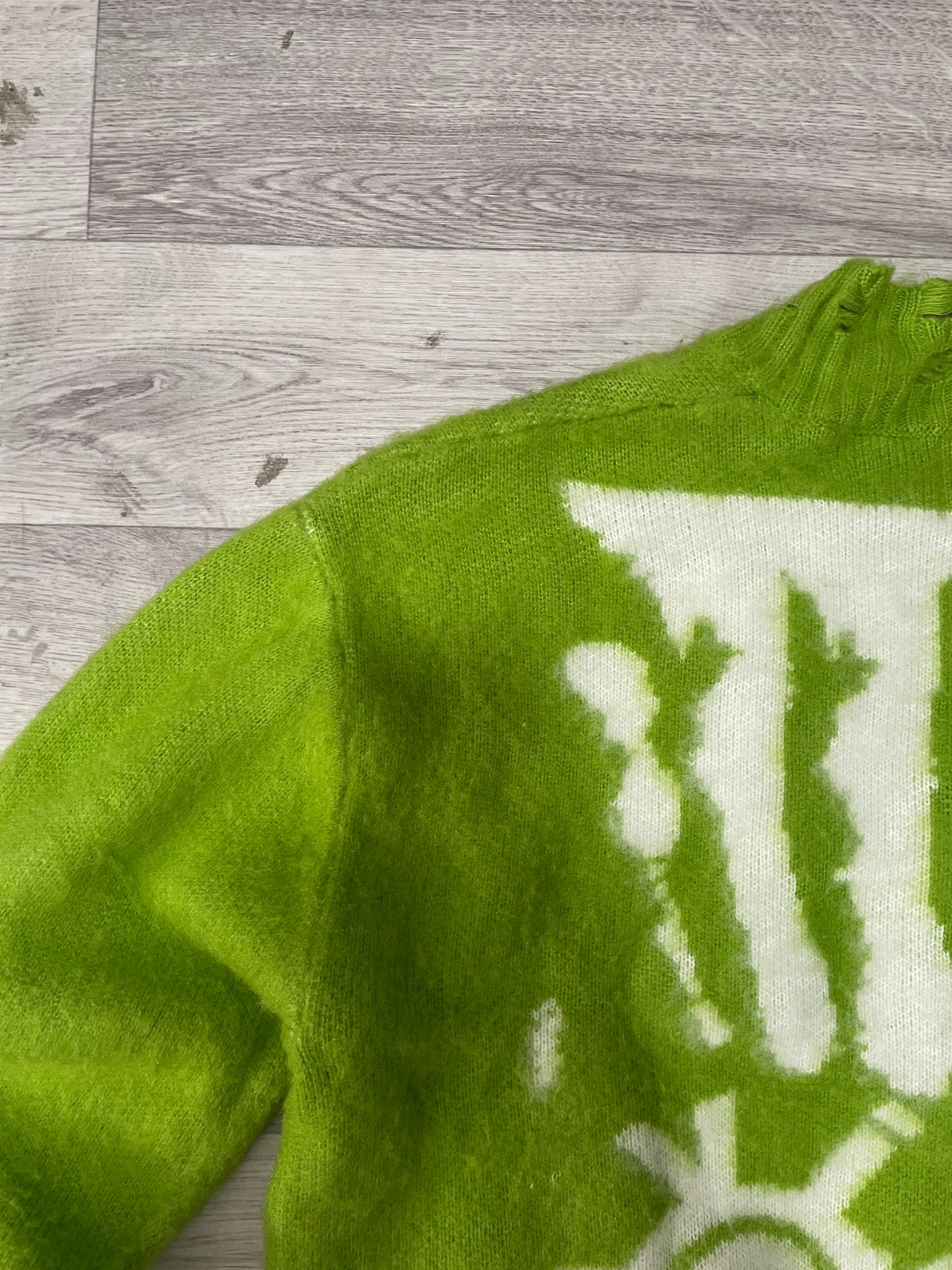 VSN Mohair Cardigan Lime