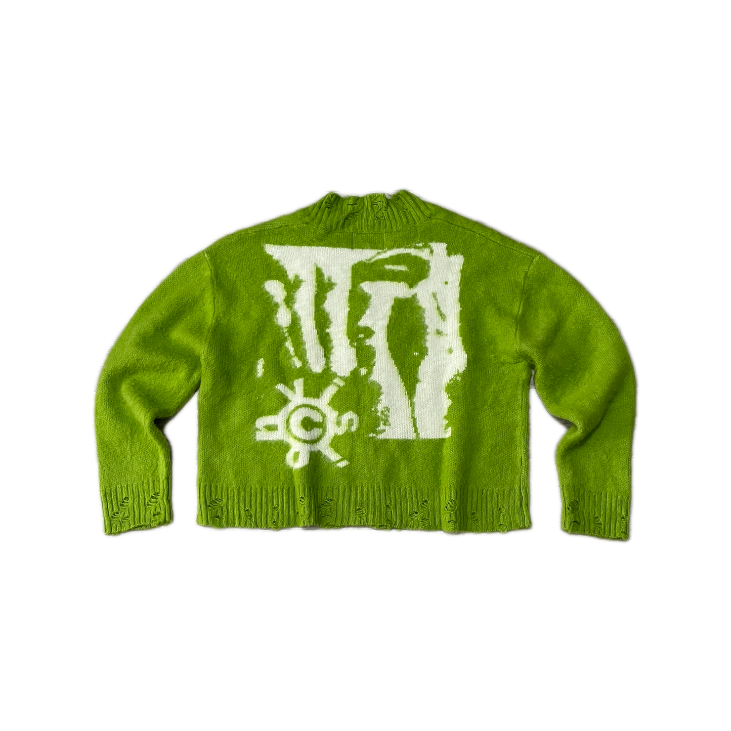 VSN Mohair Cardigan Lime