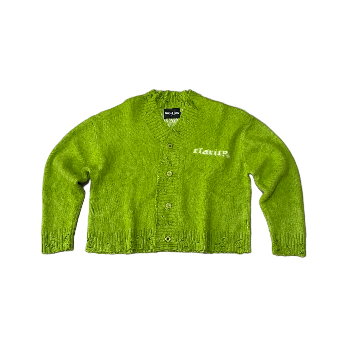VSN Mohair Cardigan Lime