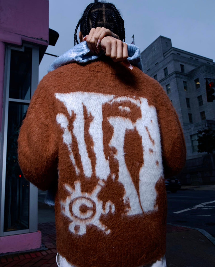 VSN Mohair Cardigan Brown